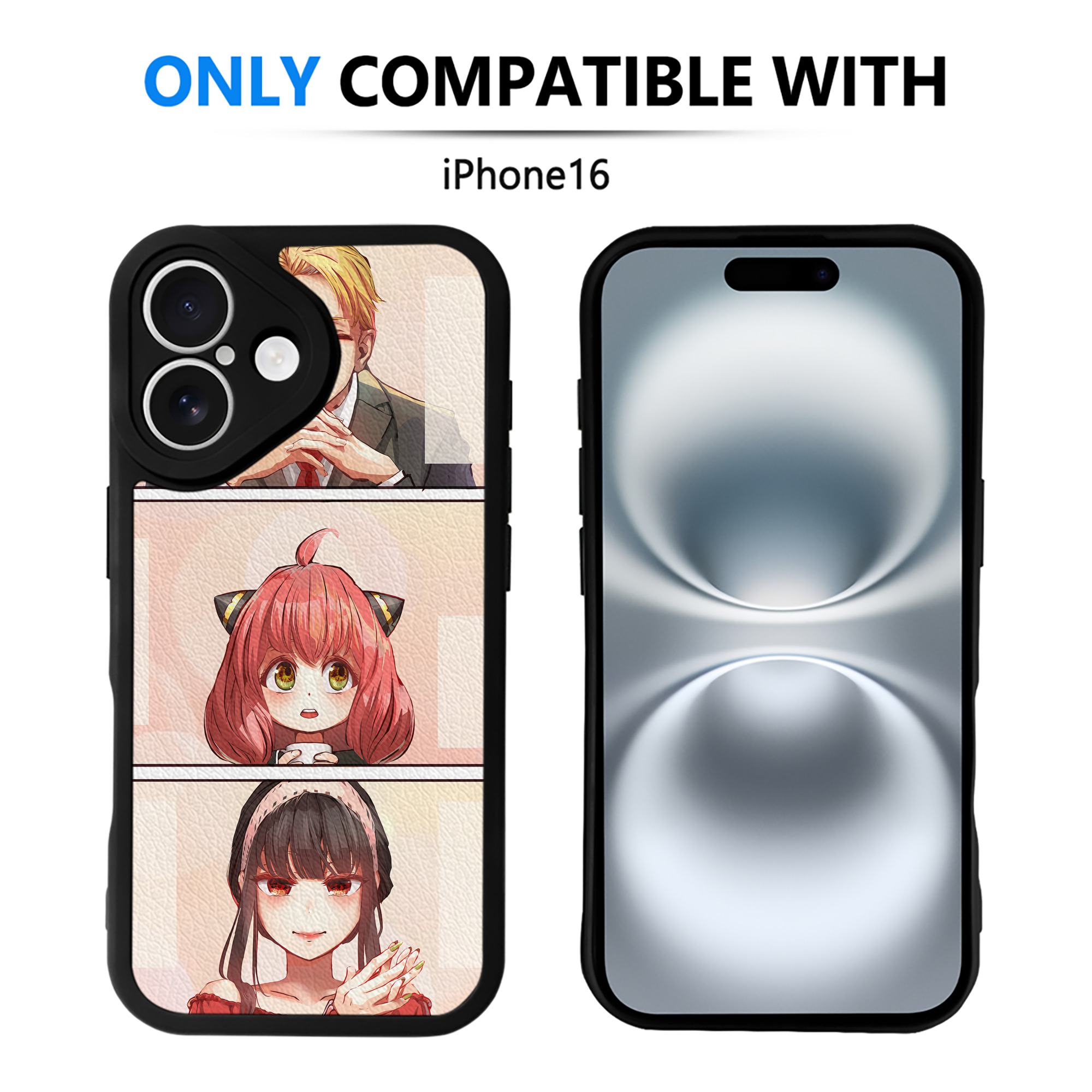 （画像用） SPY×FAMILY间谍家家酒 【iPhone 16シリーズ対応】シリコンスマホケース（レザー調） 材質：シリコン